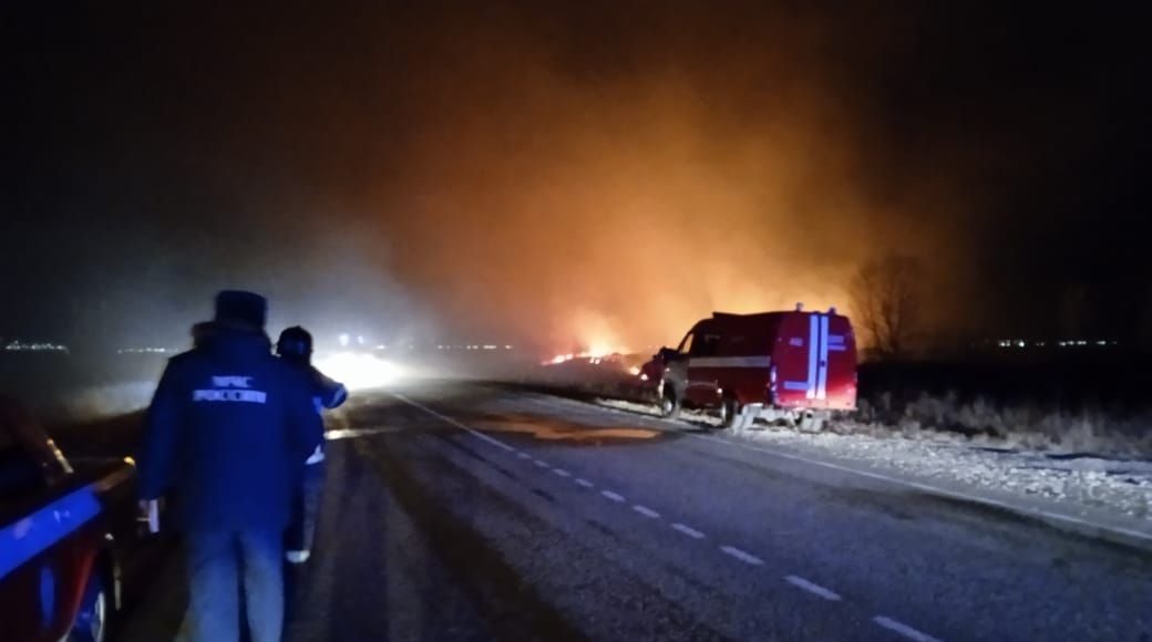 Фронт огненной стихии за субботу в Хакасии составил более 80 километров
